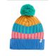 child's rainbow stripe bobble hat
