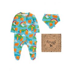 highland cow babygrow gift set