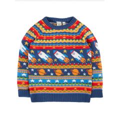 child's space fair isle jumper