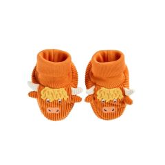 baby's booties highland cow