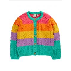 child's cardigan rainbow cable