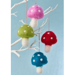 hanging felt mushroom