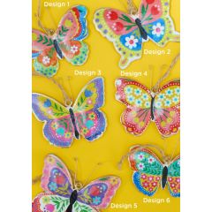 hanging metal butterfly