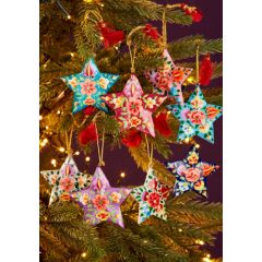 hanging papier mache star