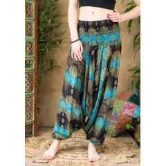 Ali Baba pant peacock print