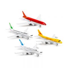 pull back jet airliner