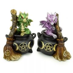 baby dragon in cauldron