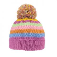 baby's striped bobble hat