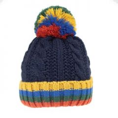 child's cable knit bobble hat