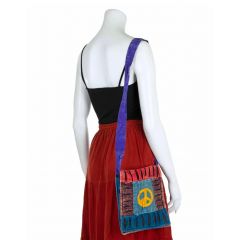 peace patchwork bag