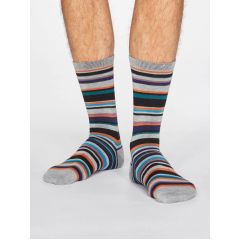 Braxton Stripe Socks - Grey